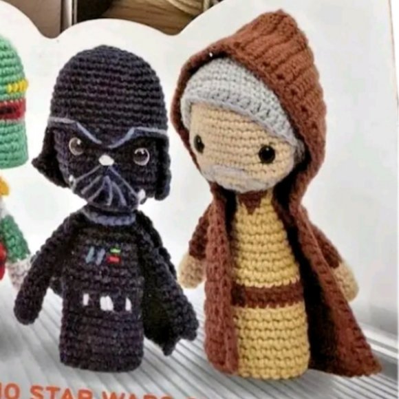 NEW Star War Crochet Finger Puppets - Darth Vader and Luke Skywalker -Sealed - Picture 7 of 12